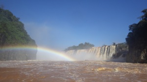 Amazing rainbows at Iguazu Falls